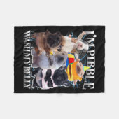 Couverture Polaire I Am Bble Wash My Belly Funny Dog Clean My Belly M (Devant (Horizontal))