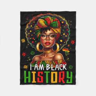 Couverture Polaire I Am Black History Women Girl Black History Month