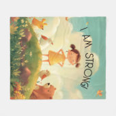 Couverture Polaire I Am Strong - Girls Empowerment (Devant (Horizontal))