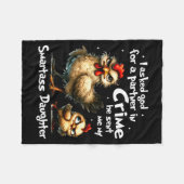 Couverture Polaire I Asked God For A Partner In Crime Cute Funny Chic (Devant (Horizontal))