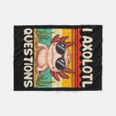 Couverture Polaire I Axolotl Questions Shirt Funny Axolotl Boy Girls  (Devant (Horizontal))