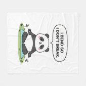 Couverture Polaire “I Bend So I Don’t Break” panda design (Devant (Horizontal))