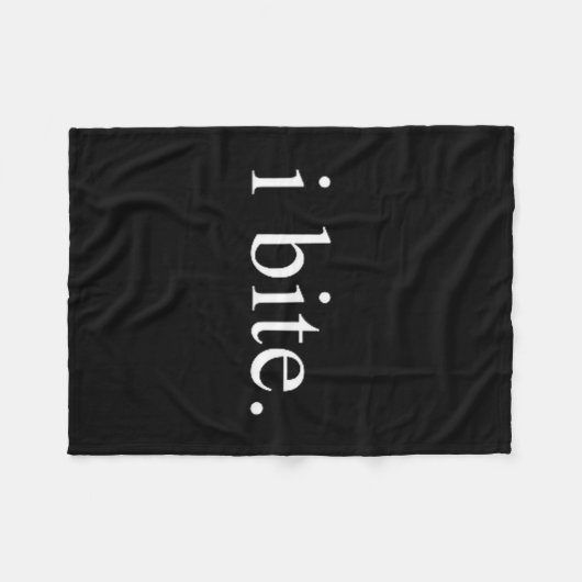 Couverture Polaire I Bite Funny Sarcastic Humor Statement Design  (Devant (Horizontal))