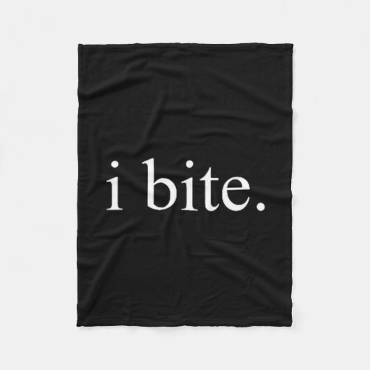 Couverture Polaire I Bite Funny Sarcastic Humor Statement Design (Devant)