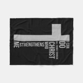 Couverture Polaire I Can Do All Things Through Christ Who Strengthens (Devant (Horizontal))
