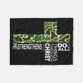 Couverture Polaire I Can Do All Things Through Christ Who Strengthens (Devant (Horizontal))