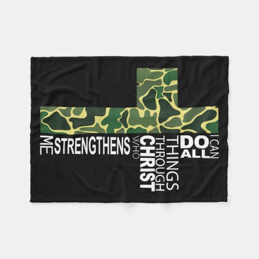 Couverture Polaire I Can Do All Things Through Christ Who Strengthens (Devant (Horizontal))