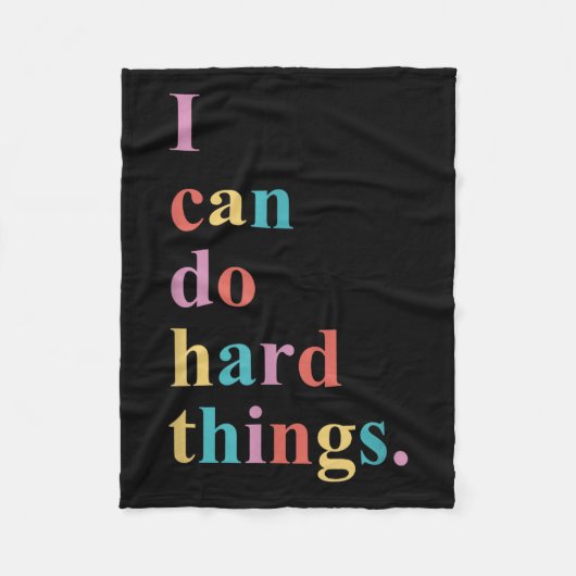 Couverture Polaire I Can Do Hard Things Apparel Uni-adults Humorous B (Devant)