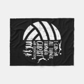 Couverture Polaire I Can Do Things Through Christ Volleyball Christia (Devant (Horizontal))