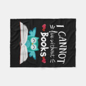 Couverture Polaire I Cannot Live Without Books Owl (Devant (Horizontal))