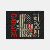 Couverture Polaire I Cant Have Plans Garage-shirt Men Funny Mechanic (Devant (Horizontal))