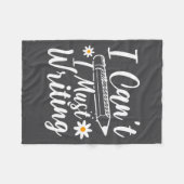 Couverture Polaire I Can't I Must Writing Funny Saying Quote Men's Wo (Devant (Horizontal))