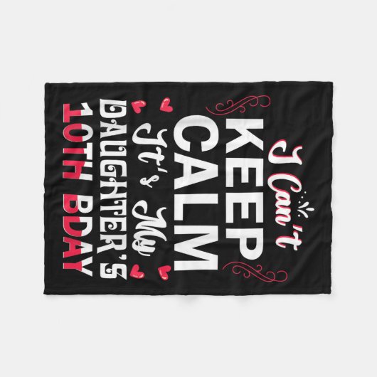 Couverture Polaire I Can't Keep Calm It's (Devant (Horizontal))