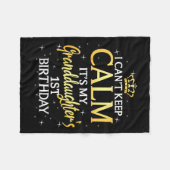 Couverture Polaire I Cant Keep Calm Its My Granddaughter 1st Birthday (Devant (Horizontal))