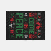 Couverture Polaire I Come In Peace Couple Matching Ugly Christmas Swe (Devant (Horizontal))