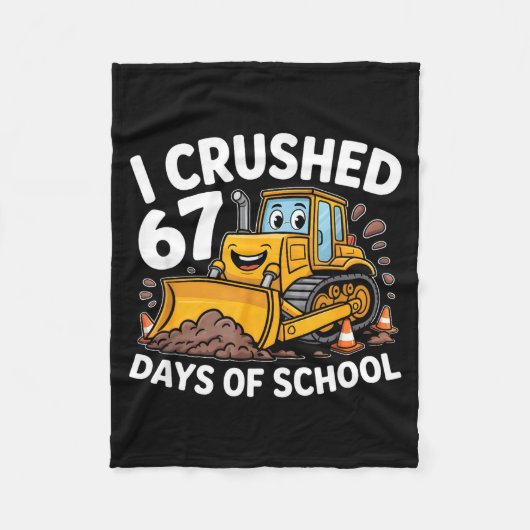Couverture Polaire I Crushed 67 Days Of School 67th Day Of School Boy (Devant)