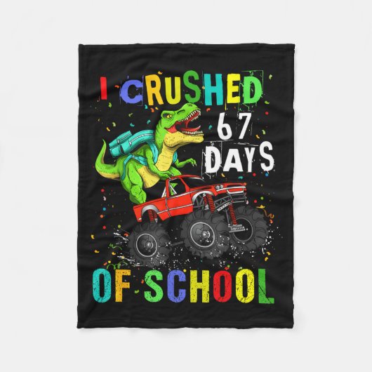 Couverture Polaire I Crushed 67 Days Of School Funny Six Seven Meme B (Devant)