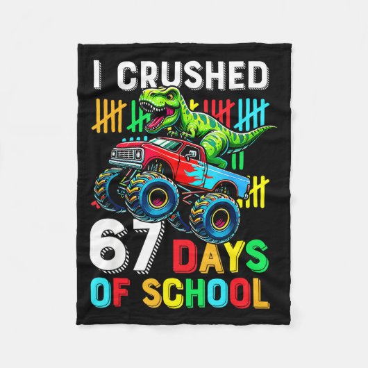 Couverture Polaire I Crushed 67 Days Of School Funny Six Seven Meme B (Devant)