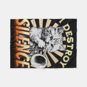 Couverture Polaire I Destroy Silence - Pet Cat Trumpeter Jazz Music M (Devant (Horizontal))