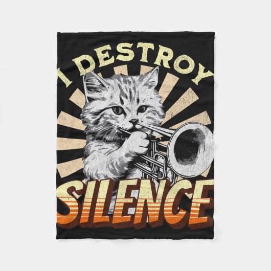 Couverture Polaire I Destroy Silence - Pet Cat Trumpeter Jazz Music M (Devant)