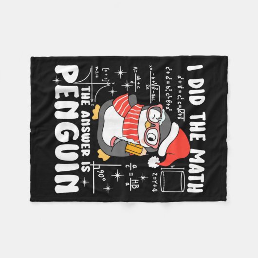 Couverture Polaire I Did The Math The Answer Is Penguin Christmas Mat (Devant (Horizontal))