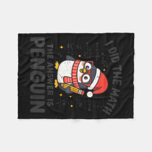 Couverture Polaire I Did The Math The Answer Is Penguin Christmas Mat (Devant (Horizontal))