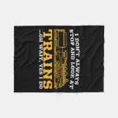 Couverture Polaire I Don't Always Stop And Look At Trains, Gift Men W (Devant (Horizontal))