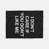 Couverture Polaire I Don't Care If You Don't Like Me, Funny, Jokes, S (Devant (Horizontal))