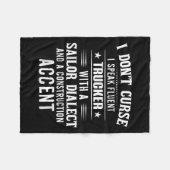 Couverture Polaire I Don't Curse I Speak Fluent Trucker With A Sailor (Devant (Horizontal))