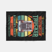 Couverture Polaire I Dont Curse I Speak Fluent Trucker With A Sailor (Devant (Horizontal))