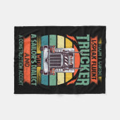 Couverture Polaire I Dont Curse I Speak Fluent Trucker With A Sailor  (Devant (Horizontal))