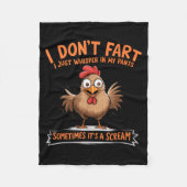 Couverture Polaire I Don't Fart I Whisper In My Pants - Funny Chicken (Devant)