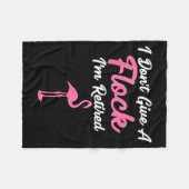 Couverture Polaire I Don't Give A Flock I'm Retired Funny Flamingo  (Devant (Horizontal))
