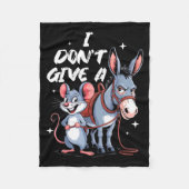 Couverture Polaire I Don't Give A Rats Mouse & Funny (Devant)