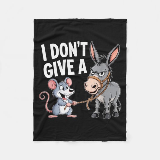 Couverture Polaire I Don't Give A Rats Mouse Funny Sarcastic Animal (Devant)