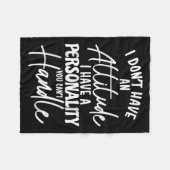 Couverture Polaire I Don't Have Attitude I've Got A Ity You Cant Hand (Devant (Horizontal))