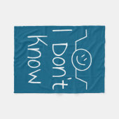 Couverture Polaire I Don't Know Hand Drawn Shrug Funny Men Women  (Devant (Horizontal))