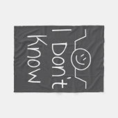 Couverture Polaire I Don't Know Hand Drawn Shrug Funny Men Women  (Devant (Horizontal))