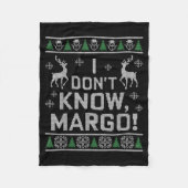 Couverture Polaire I Don't Know, Margo! Ugly Sweater Christmas Meme  (Devant)