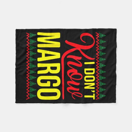Couverture Polaire I Don't Know-margo Ugly Sweater Funny Christmas Fo (Devant (Horizontal))