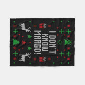 Couverture Polaire I Don't Know-margo Ugly Sweater Funny Christmas Fo (Devant (Horizontal))