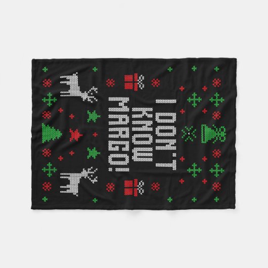 Couverture Polaire I Don't Know-margo Ugly Sweater Funny Christmas Fo (Devant (Horizontal))