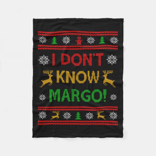 Couverture Polaire I Don't Know-margo Ugly Sweater Funny Christmas Fo (Devant)