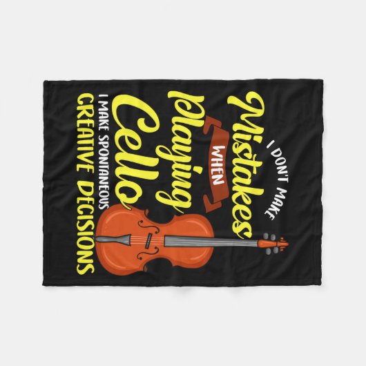 Couverture Polaire I Dont Make Mistakes When Playing Cello  (Devant (Horizontal))