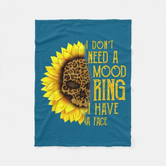 Couverture Polaire I Don't Need A Mood Ring I Have A Face Sunflower S (Devant)