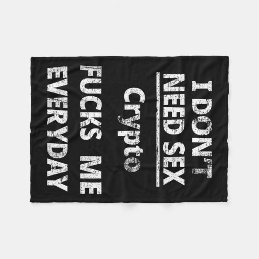 Couverture Polaire I Don't Need Crypto Fors Me Everyday Funny Sarcasm (Devant (Horizontal))