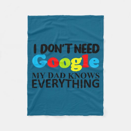 Couverture Polaire I Don't Need Google My Dad Knows Everything Daught (Devant)
