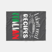 Couverture Polaire I Don't Need Recipes I'm Italian  (Devant (Horizontal))