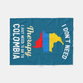 Couverture Polaire I Don't Need Therapy I Just Need To Go To Colombia (Devant (Horizontal))