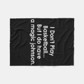 Couverture Polaire I Don't Play Sketll But I Do Have A Magic Johnson  (Devant (Horizontal))